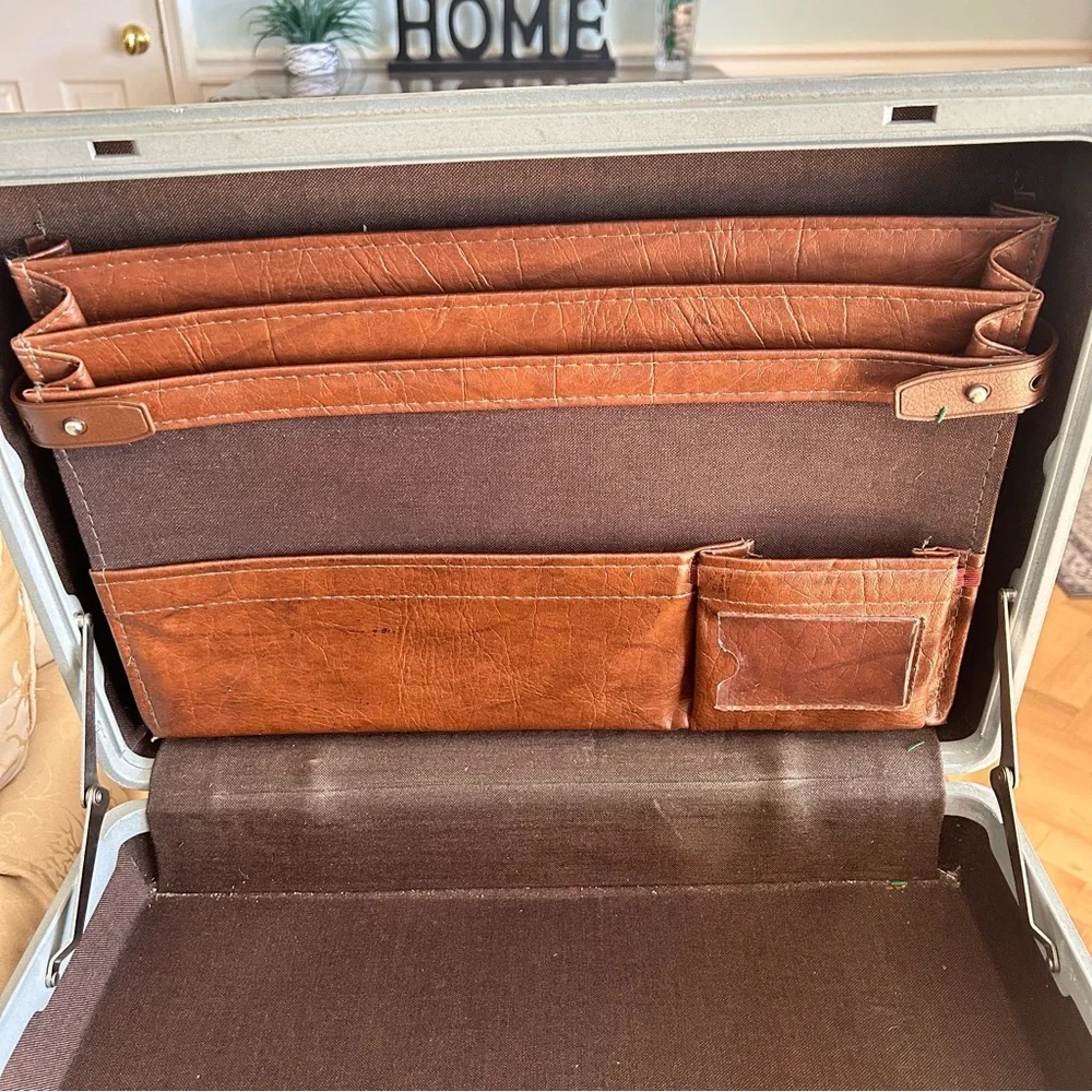 Levi's Samsonite Brown Leather Locking Briefcase